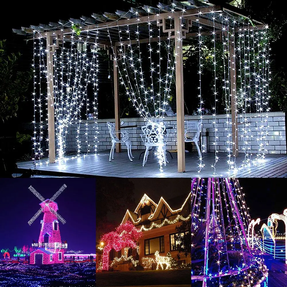 

30LEDs/6m Solar Powered LED String Light Star Christmas Garland Wedding Party Window Outdoor Decoration Light Solar String Light