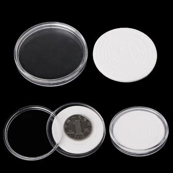 

Plastic Coin Storage Cases Capsules Holder 46mm Clear Container Display Box
