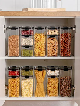 

Eco-Friendly Kitchen Food Storage Containers Refrigerator Organizer Tea Bean Grain Food Storage Box Sealed Container Clear Case