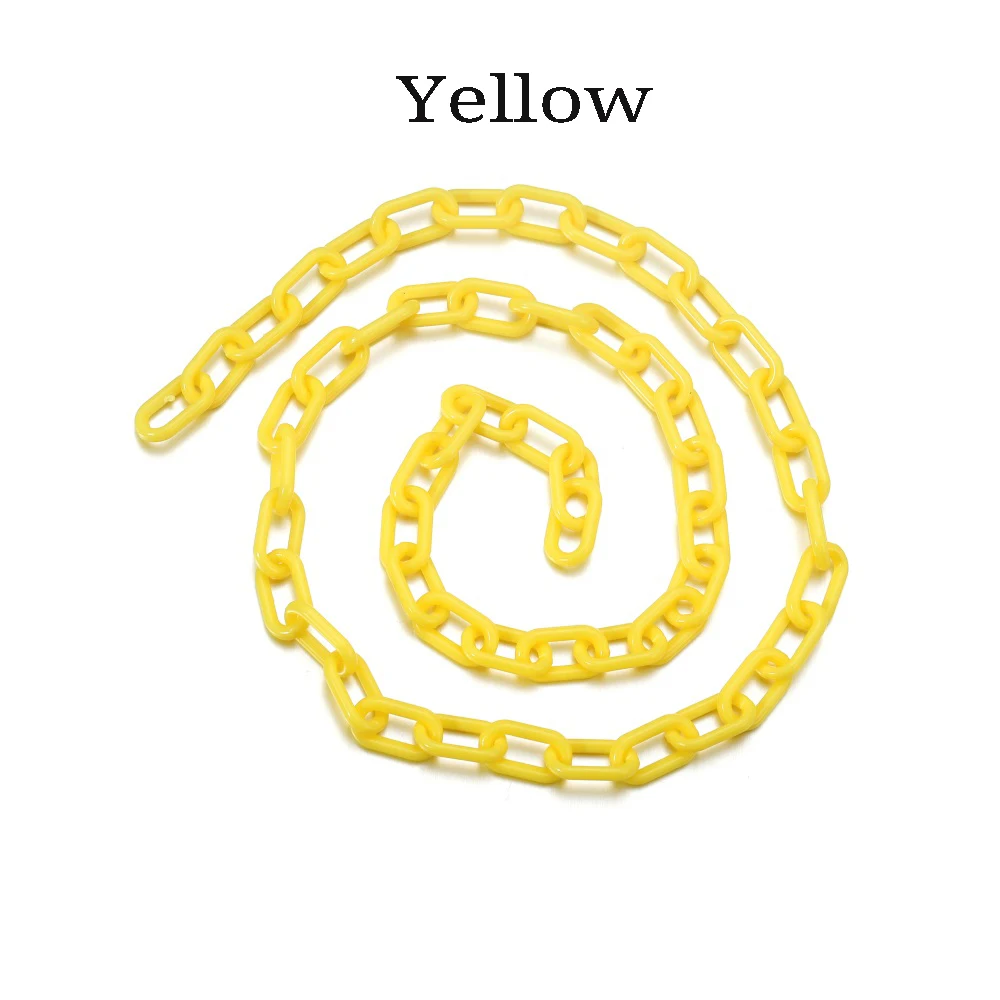 10pcs 50cm Colorful Acrylic Link Chain Lobster Clasp Keychains For Necklace Bracelet Making Colorful Chain Plastic Chain Links 