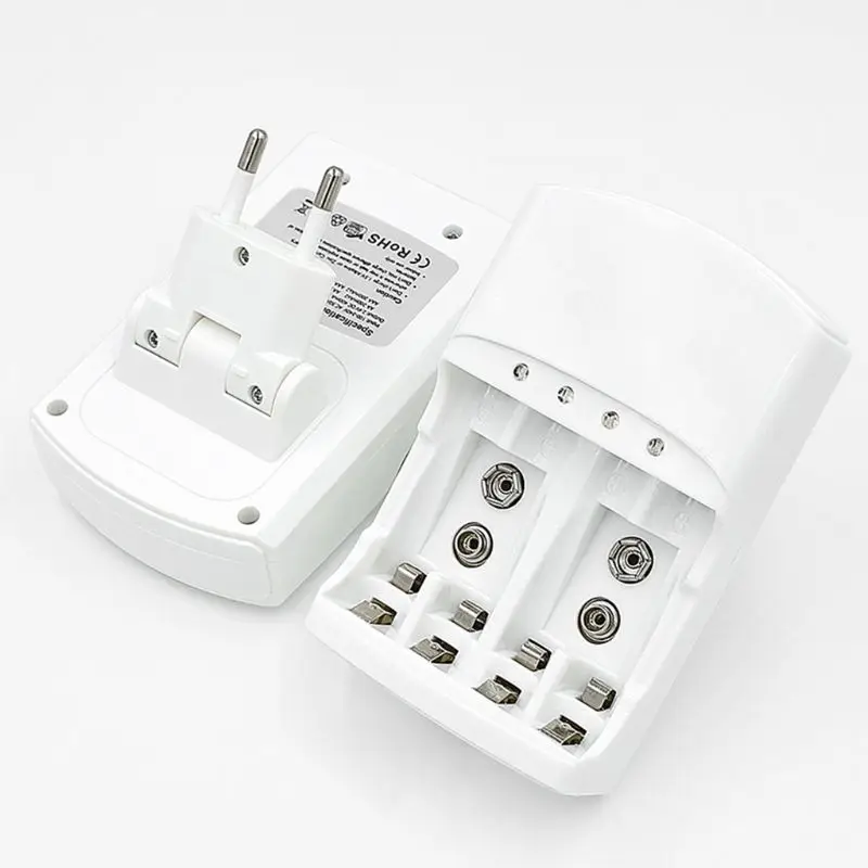 4 слота быстрое зарядное устройство для AA AAA 9V Ni-MH Ni-Cd комплект аккумуляторов US/EU Plug