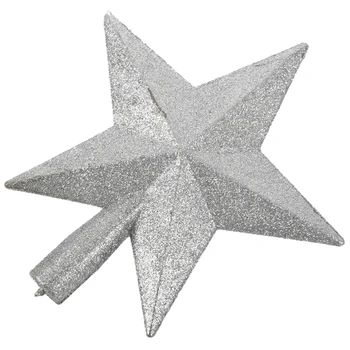 

New Christmas star Christmas tree top star Christmas tree top silver