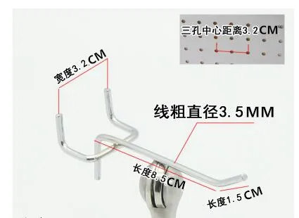 2 шт. металлические крючки для Pegboard Slatwall полка вешалка для магазина дисплей крючки для супермаркета хранение в магазине Подвесной Настенный инструмент Органайзер - Цвет: C