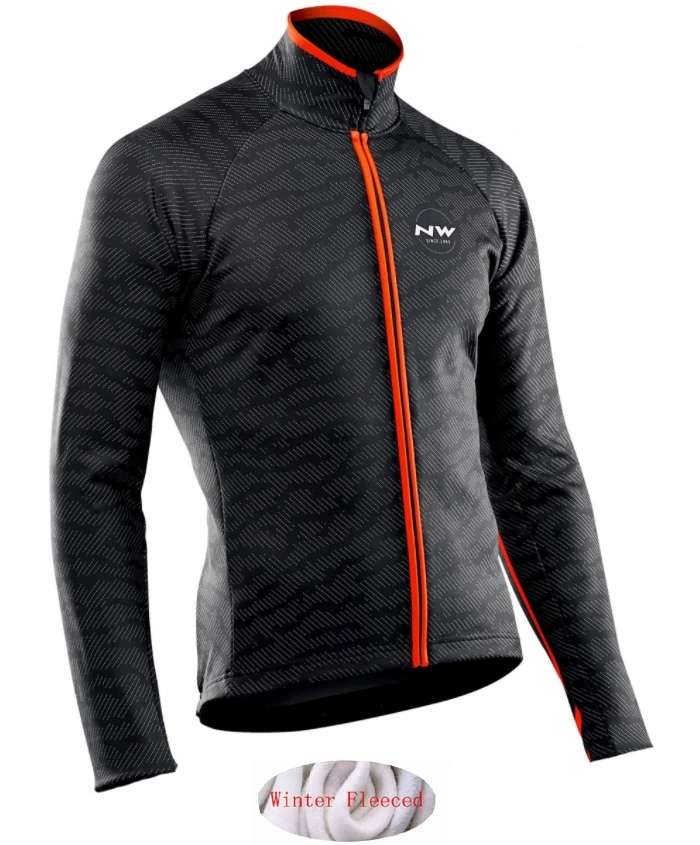 NW Northwave Зимняя Теплая Флисовая Джерси с длинным рукавом, куртки для велоспорта, теплая одежда для горного велосипеда, спортивная одежда
