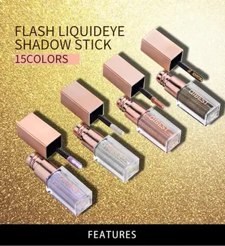 

15 Colors Diamond Eye Shadow Liquid Lasting Pearlescent Waterproof Eye Makeup Quick-drying Without Smudge Eye Shadow Eyeliner TS
