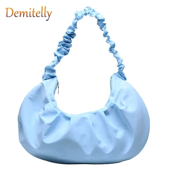 

The New Canvas Shoulder Messenger Bag Pleated Bags for Women Spring Fashion Crossbody Bag Female Travel Handbags Purses
