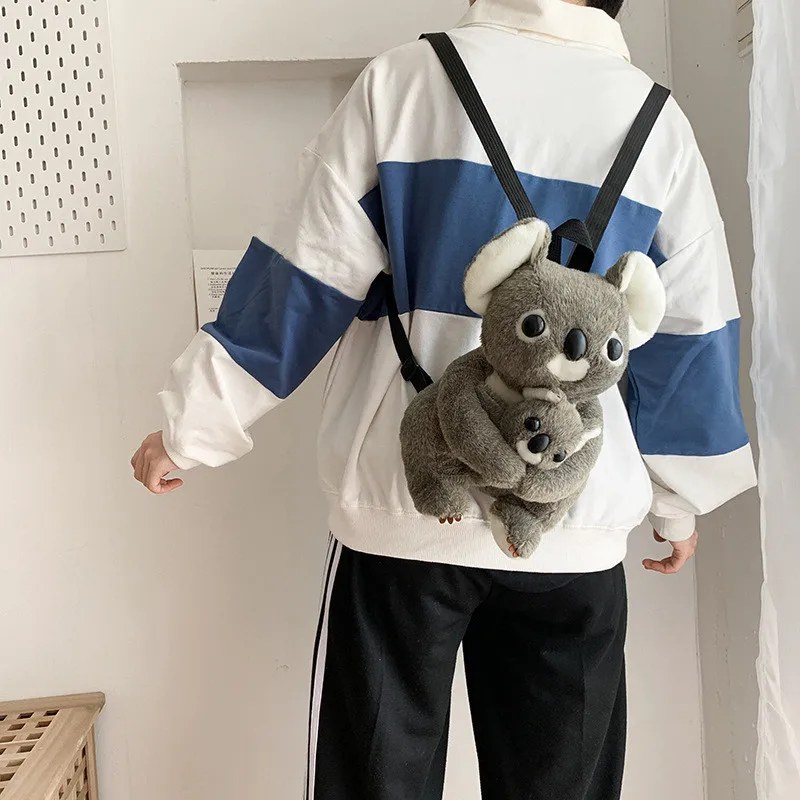 Mother and Kids Koala Bear Plush Backpack Toys Animals Key Phone Coin Purse Bag Dolls Gift for Kids Friends 2020 New Arrival  (9)