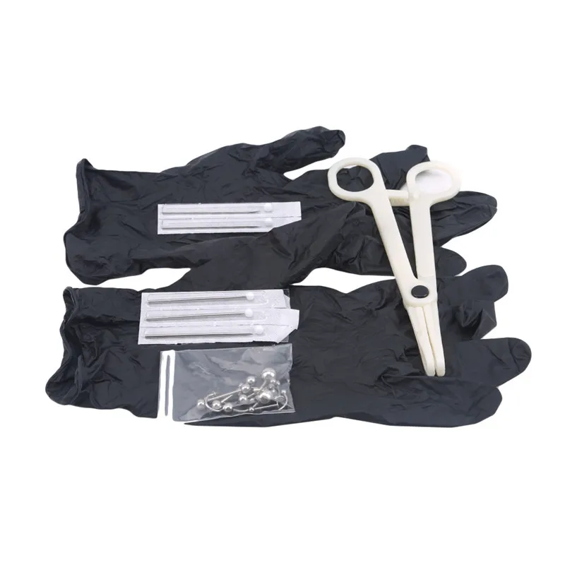 Hot 20pcs / Set Piercing Jewelry Needles Kit Sex Belly Tongue Eyebrow Nipple Lip Nose Disposable Piercing Jewelry Tool Sets
