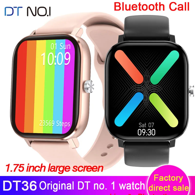 Smart-Watch Monitor-Tracker Bluetooth-Call Fitness DT36 DTX Sport NO PK Men 420--485