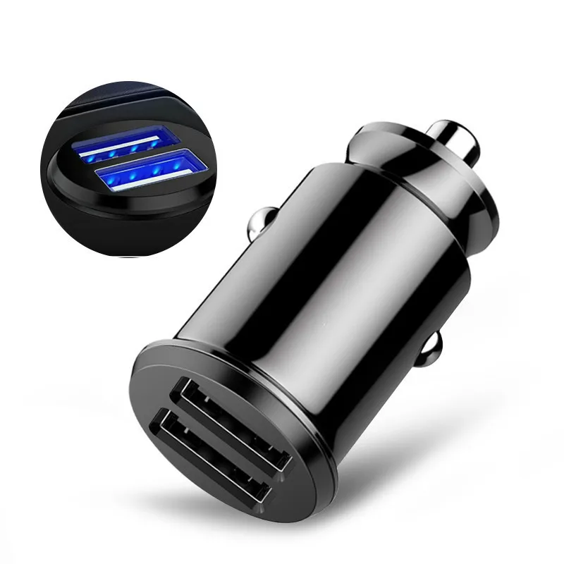 

3.1A Car Charger Mini Dual USB Car Charger Car-Styling USB Charger phone 2 Port USB Fast Car-Chargers for iPhone Samsung Huawei