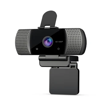 

FHD 1080p Webcam Built-in Mic USB Web Camera with Privacy Shutter + Tripod
