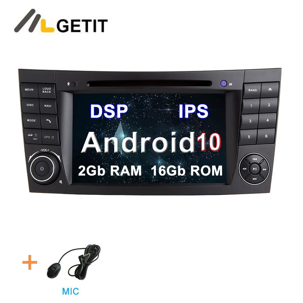 Ips DSP Android 10 Автомобильный DVD стерео Мультимедийный Плеер для Mercedes/Benz W211 W209 W463 W219 с радио WiFi BT gps - Цвет: 2G-RAM 16G-ROM DSP