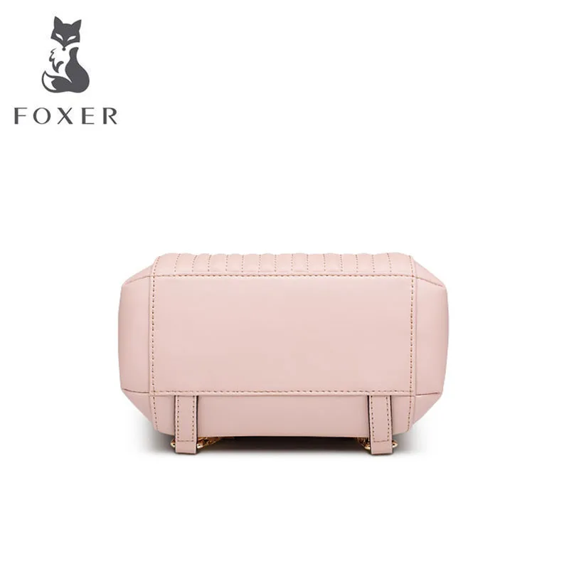 FOXER новые дизайнерские сумки известный бренд женские сумки Роскошный кожаный рюкзак модный женский рюкзак с цепочкой