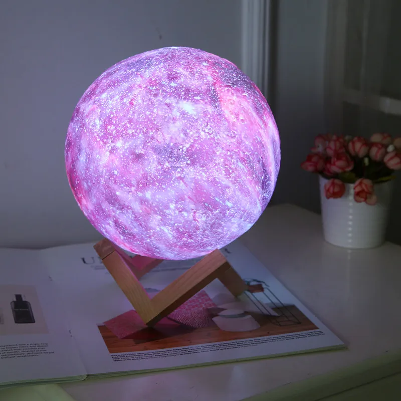 3D Printer Moon LED Ster Lamp Home Bedroom decorative Lamp Christmas New Year Smart Creative Gift bright star Decor Night lights