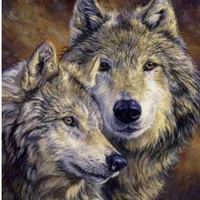 Волк, пара, сделай сам, алмазная живопись, Полная площадь, 5D, животные, стразы, мозаика, картина, декор для гостиной, ремесла, на заказ, прямо с фабрики