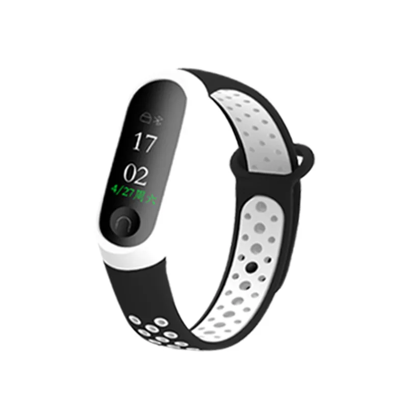 Двойной разноцветный браслет часы браслет millet 3 силиконовый спортивный Смарт Браслет для Xiaomi Mi Band 3 Фитнес браслет