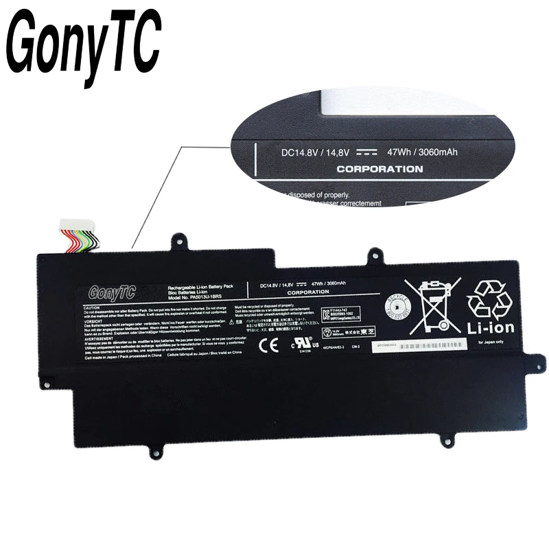 Оригинальная батарея GONYTC PA5013U для сотового PA5013U-1BRS для Toshiba Portege Z835 Z830 Z930 Z935 Ultrabook PA5013 14,8 V 3060mAh