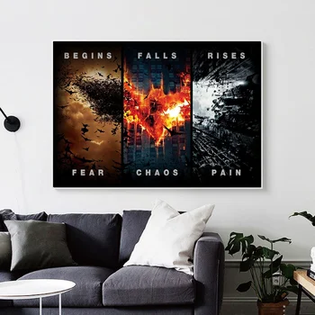 

Batman The Dark Knight Rises Joker Hot Movie Art silk poster painting Poster Wall Decor