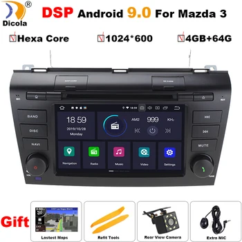 

7" PX6 DSP Hexa Core Android 9.0 AutoRadio Car DVD Stereo Player for MAZDA3 MAZDA 3 2004-2009 Bluetooth GPS Navigation SD RDS BT