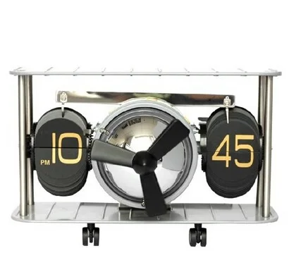 Креативные автоматические флип-часы с головкой самолета, настольные часы с внутренним механизмом, европейские настольные часы, домашний декор LA23