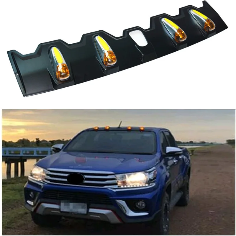 

EXTERIOR AUTO ACCESSORIES CAR STYLING LED ROOF RACK PLATE TRIMS COVER COVERS LIGHTS FIT FOR HILUX REVO ROCCO ROOF LIGHTTING