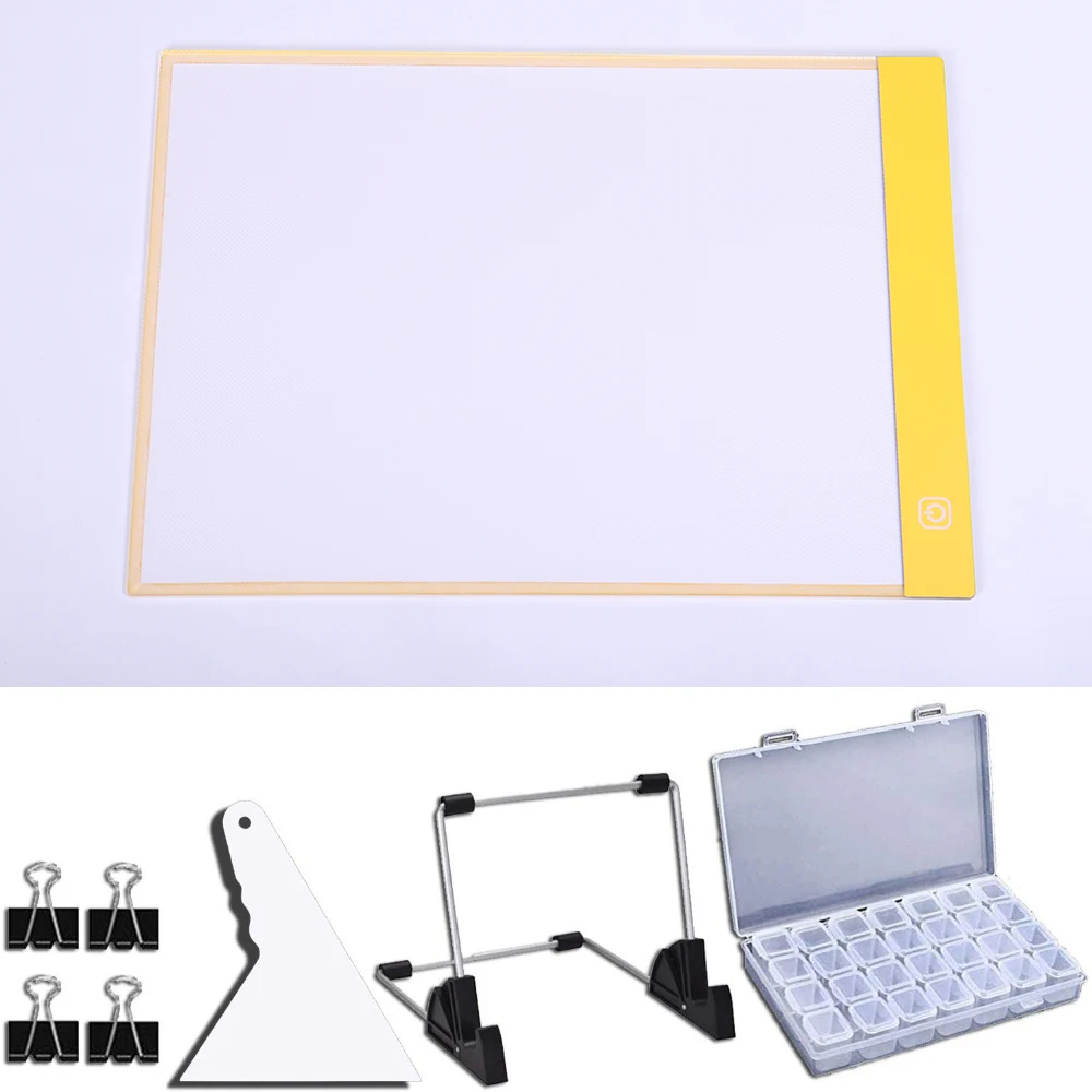5D Diamond Painting Tools A4 LED Light Pad Kit,DIY Dimmable Light
