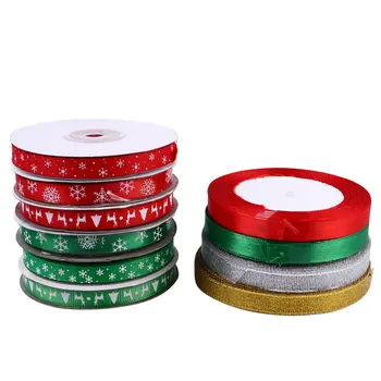 

10 Rolls Christmas Theme Ribbon Holiday Party Gift Wrapping DIY Craft Ribbon