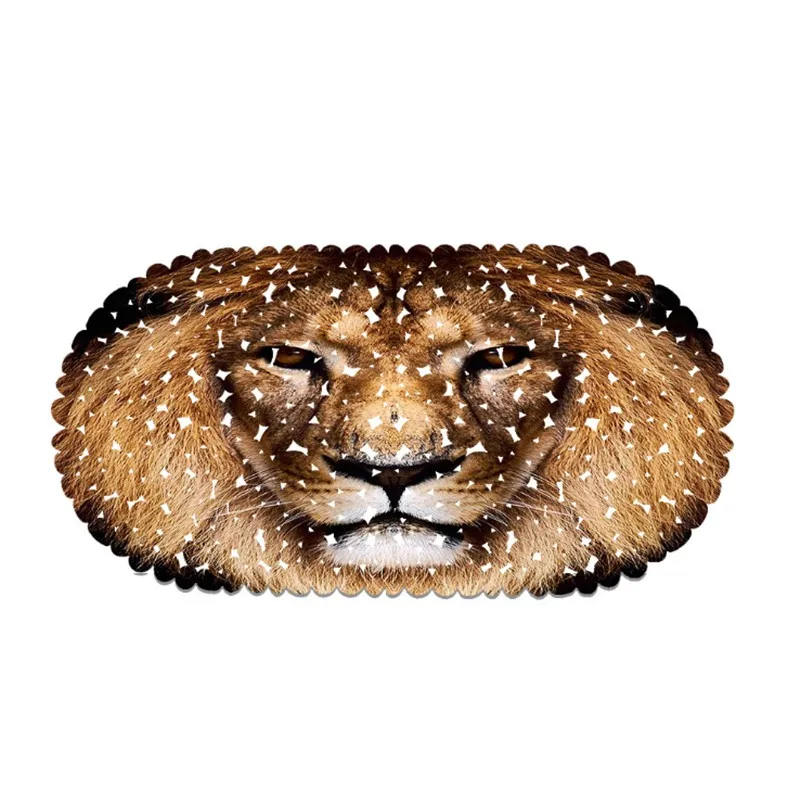 Lion Высококачественный мультяшный животный узор ПВХ нескользящий водонепроницаемый коврик для ванной коврик для душа - Цвет: Lion