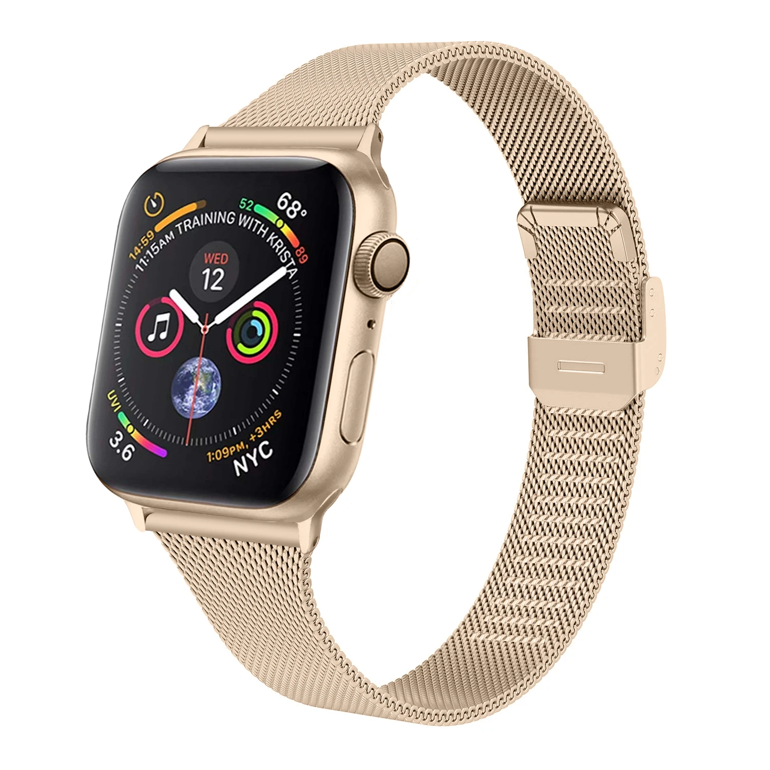 Correa de pulsera Milanese Loop para Apple Watch, accesorios para