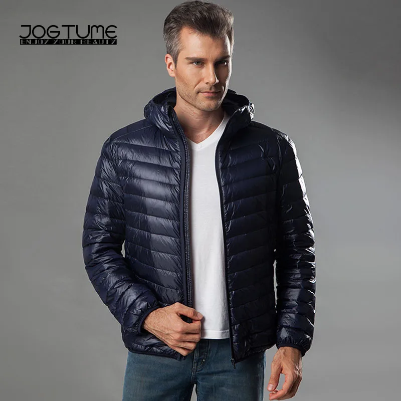 

Men's Hooded Jackets Plus Size 4XL 5XL 6XL Light Thin Duck Down Filler 2019 Autumn Winter Male Loose Coats for Weight:50-140kg