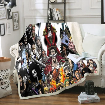 

Anime One Piece Blanket Design Flannel Fleece Blanket Printed Sofa Warm Bed Throw Blanket Adult Blanket style-4
