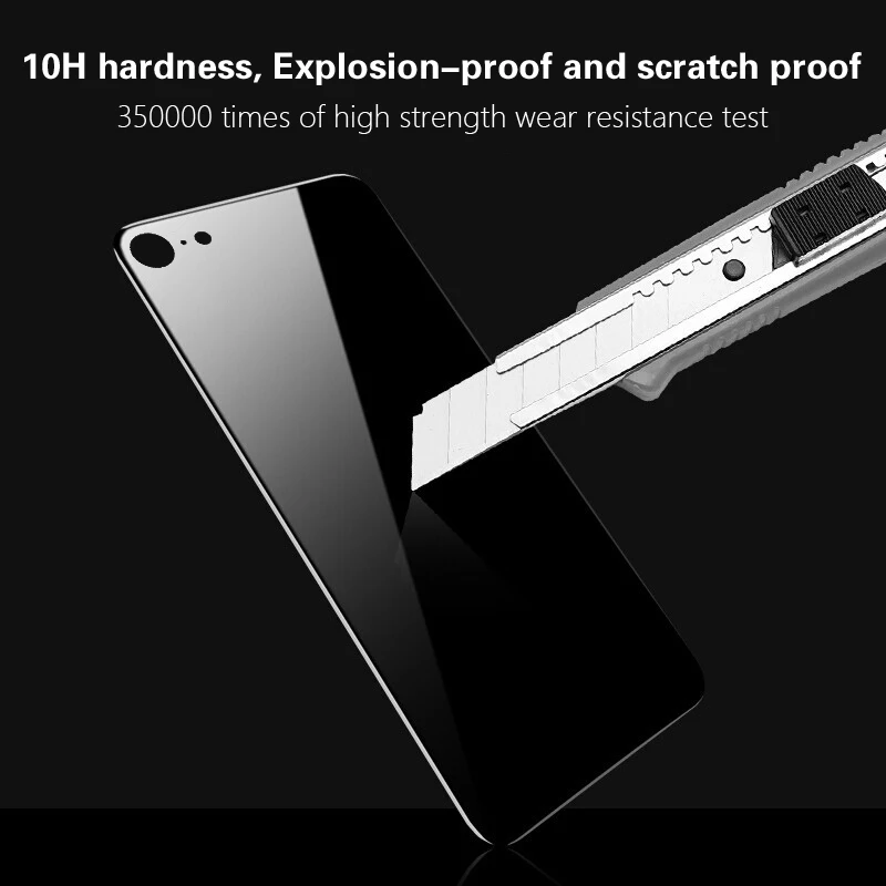 AAAA++++ Big Hole Back Glass For iPhone 8 8Plus Battery Cover for 8P Rear Shell Glass Replacement Parts