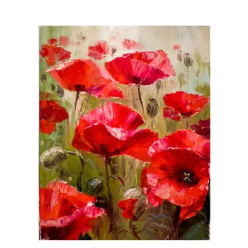 

GATYZTORY DIY Painting By Numbers Poppy Flowers HandPainted Oil Painting Drawing On Canvas Adults Child Kill Time Home Decor