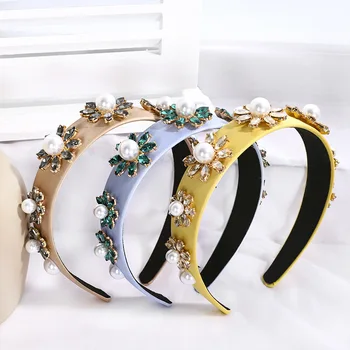 

Dvacaman Baroque Simulated Pearl Headband for Women Luxury Colorful Crystal Hairband Holiday jewelry Wholesale Dropshipping Gift