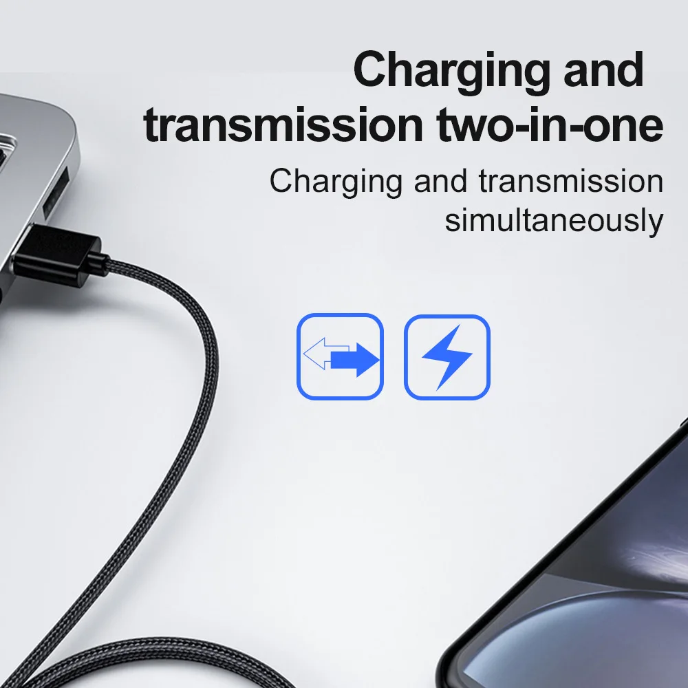 2m Magnetic Cable 2.4A Micro USB Type C Adapter Magnet Charger LED Nylon Braided Charging Data Line For iPhone Android  (3)