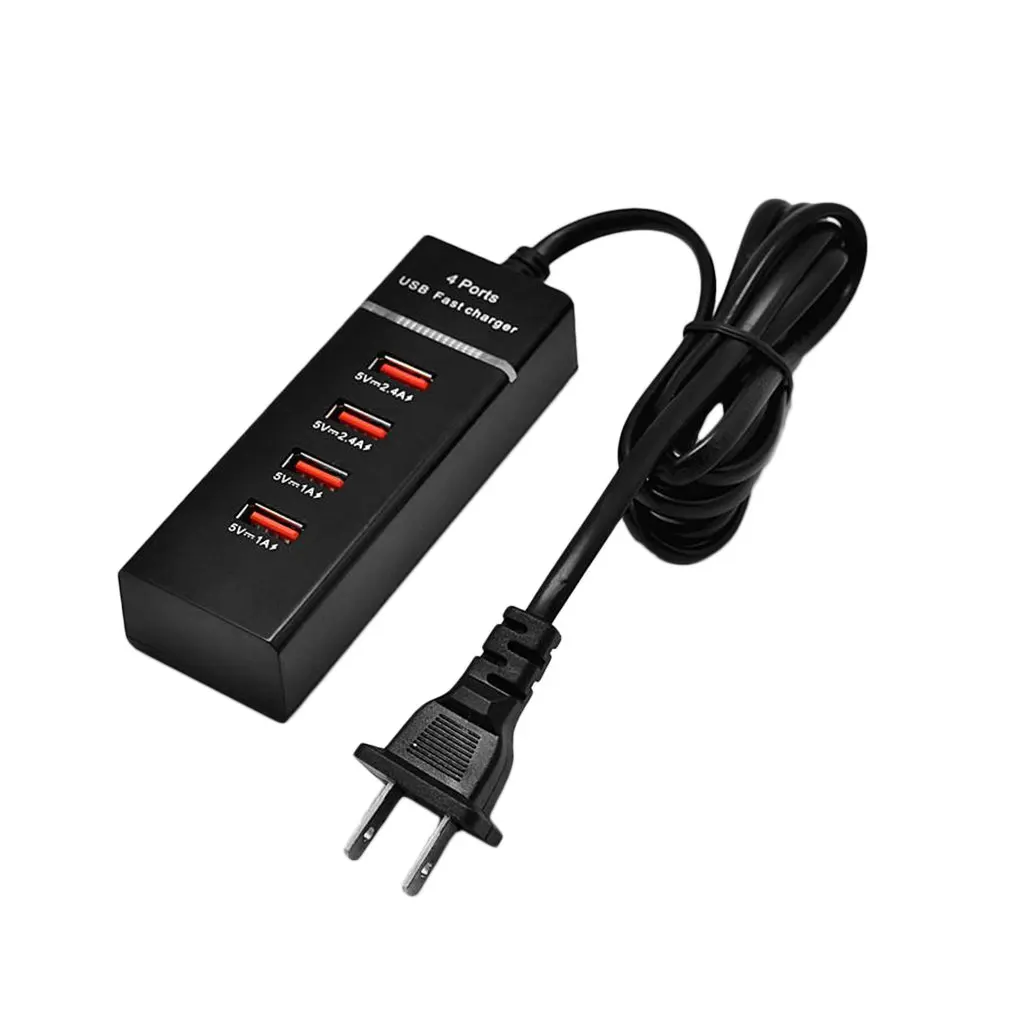 ICOCO новое популярное портативное 4USB Цифровое зарядное устройство красочное для
