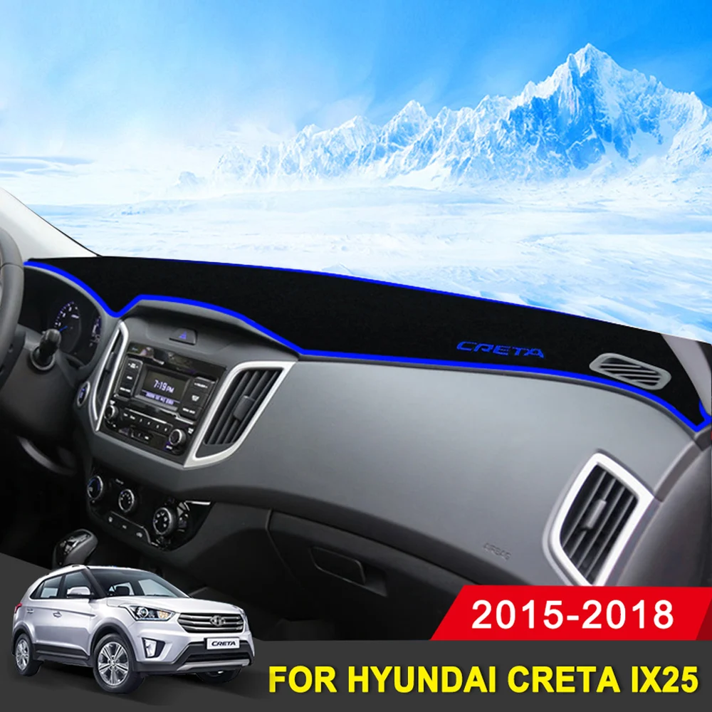 Для hyundai Creta Ix25 приборной панели автомобиля коврики Избегайте светильник pad Инструмент платформа стол ковры аксессуары