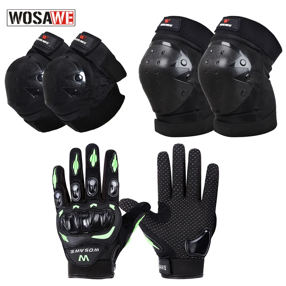 WOSAWE мотоциклетные защитные наборы наколенники перчатки локти Тактическая