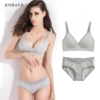 

JOYRAY.B Nursing Bra Panty Suit All-Cotton Spring Suit Underwear Clothes For Pregnant Women