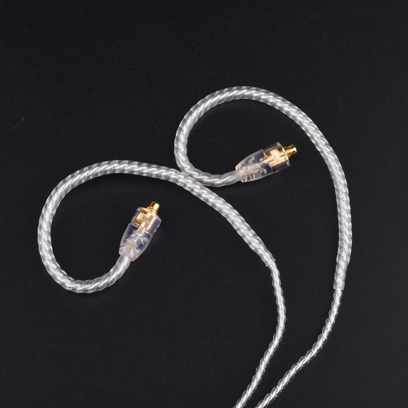 3 5 JACK Audio Headphone Upgrade Cable For Shure SE215 SE535 SE846 Single Crystal Copper Silver Plating DIY Headphone Cable