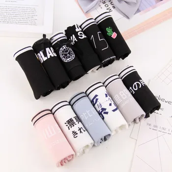 

Gift Box 6 Pcs/lot Cotton Panties Women Underwear Sexy Briefs Cute Print Briefs Soft Comfort Plus Size L XL Girls Lingeries