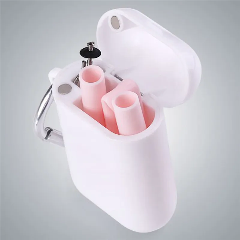 Drink Creative Folding Straight Straw Set with PP Storage Box Mini Environmentally Friendly Suit Can Be Carried With You