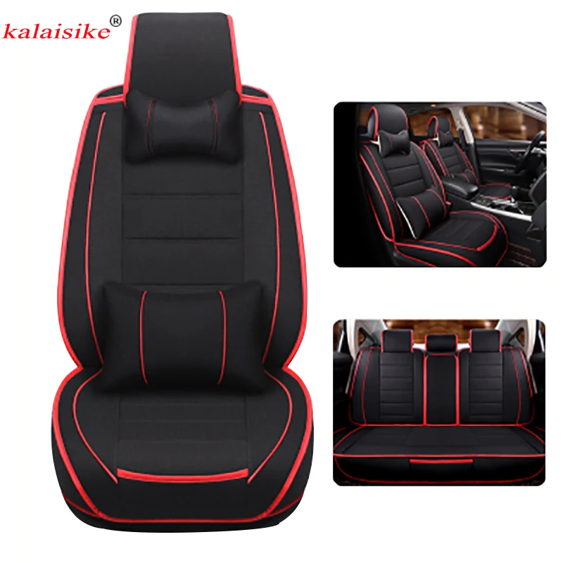 Универсальные льняные автомобильные чехлы Kalaisike для всех моделей Honda civic accord fit CRV