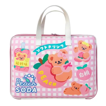 

New Bentoy Milkjoy Cute Bear Handbag 12 13.5 inch Mac ipad Case Holder Cute Korea Fashion iPad Bags Soft Travel Business Handbag