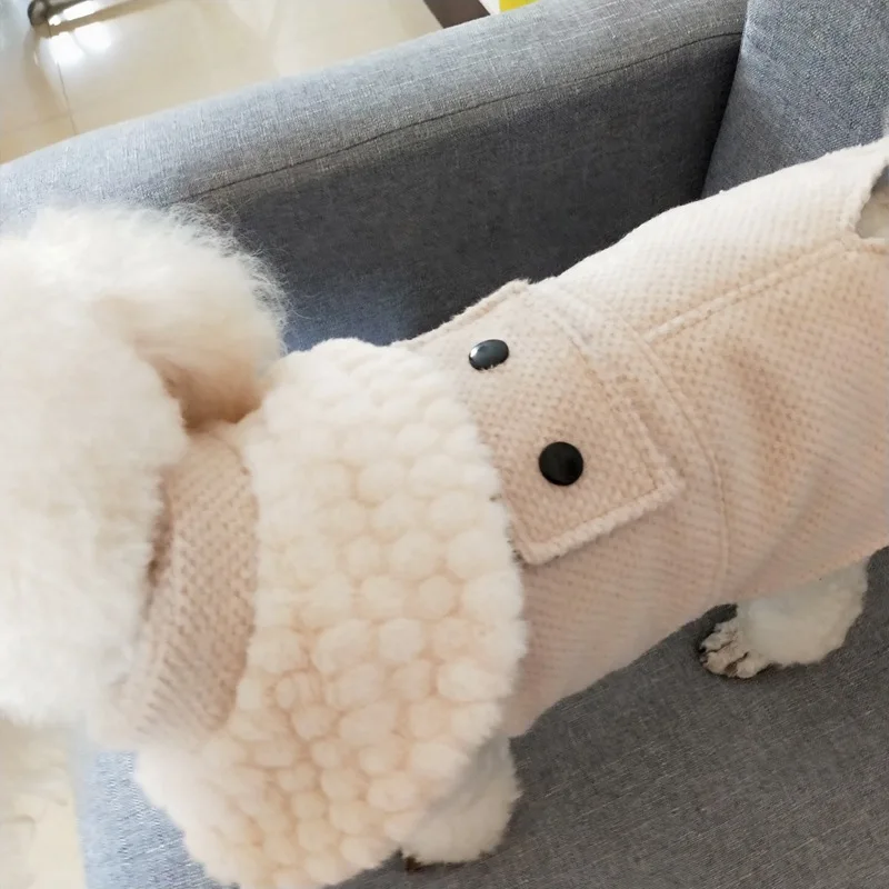 Kawaii зимняя одежда для собак четыре фута одежда для домашних животных Chiwawa jorkie Bomei платья в полоску