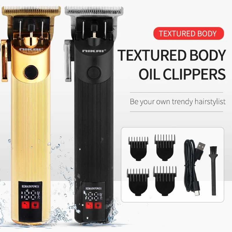 

Триммеры для волос с низким уровнем шума, беспроводные парикмахерские машинки для стрижки волос, USB перезаряжаемые инструменты для стрижки волос с цифровым ЖК-дисплеем