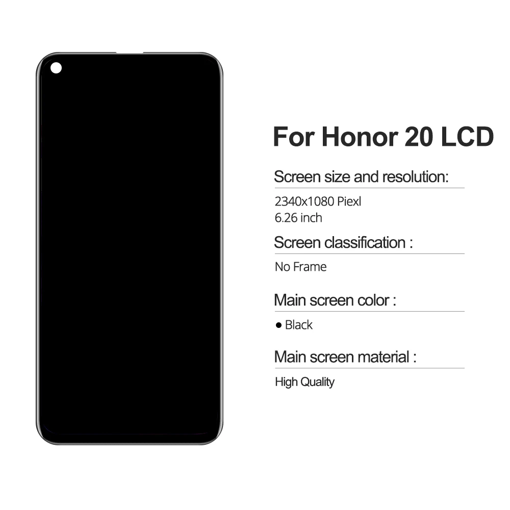 Дисплей для huawei Honor 20 YAL-L21 lcd сенсорный экран дигитайзер Замена для huawei Honor 20 ЖК-экран Honor20 дисплей