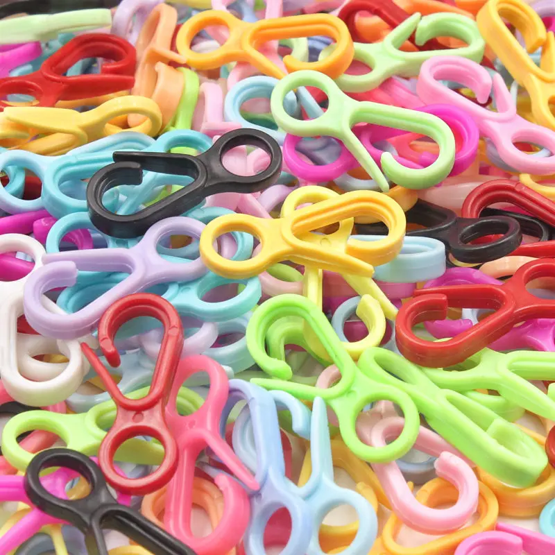 20pcs Multicolor Buckle Triggers with Lobster Clasp Plastic Clasp Hooks Clip  Diy Keychain Findings for Jewelry Making Supplies