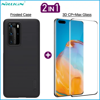 

Nillkin 2-in-1 Phone Frosted Case + 3D Screen Protector for Huawei P30 P40 Pro 3D Full Cover Tempered Glass