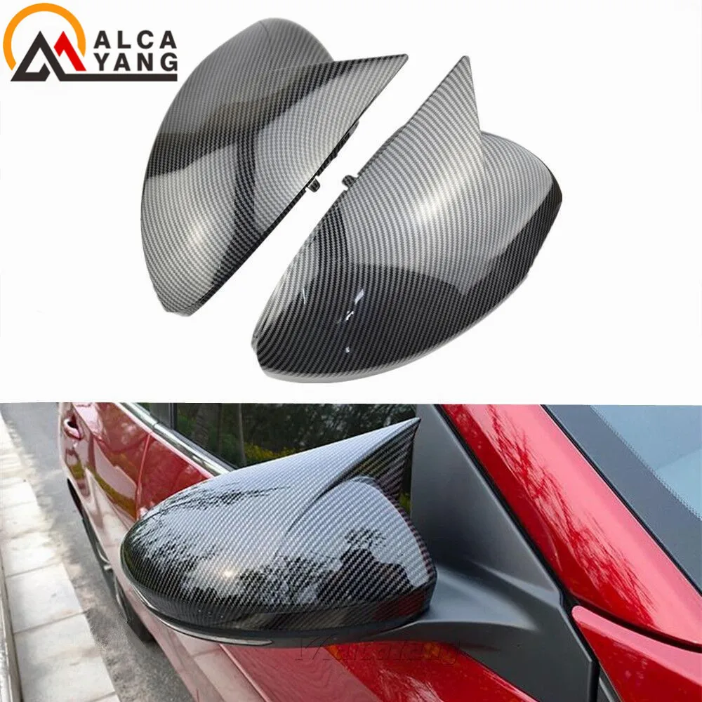 

Carbon Fiber Look Car Side Wing Rearview Cap Case Mirror Cover Shell Replacement For Nissan Sylphy Sentra B18 2020